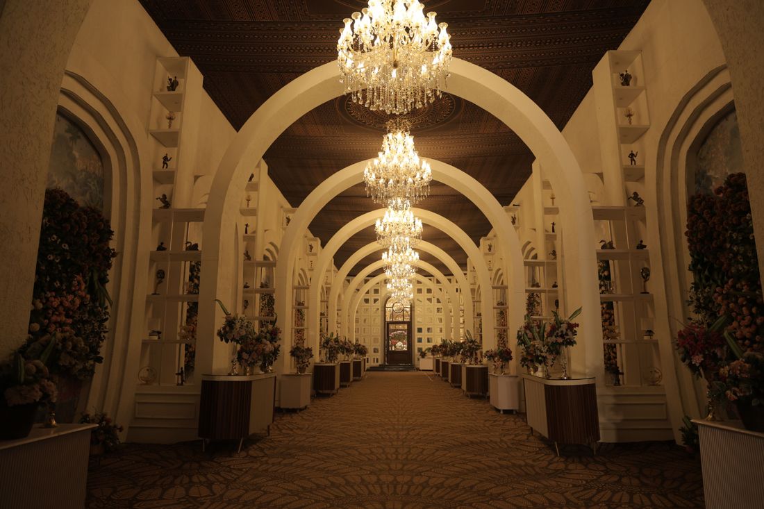 Chandelier hall decoration